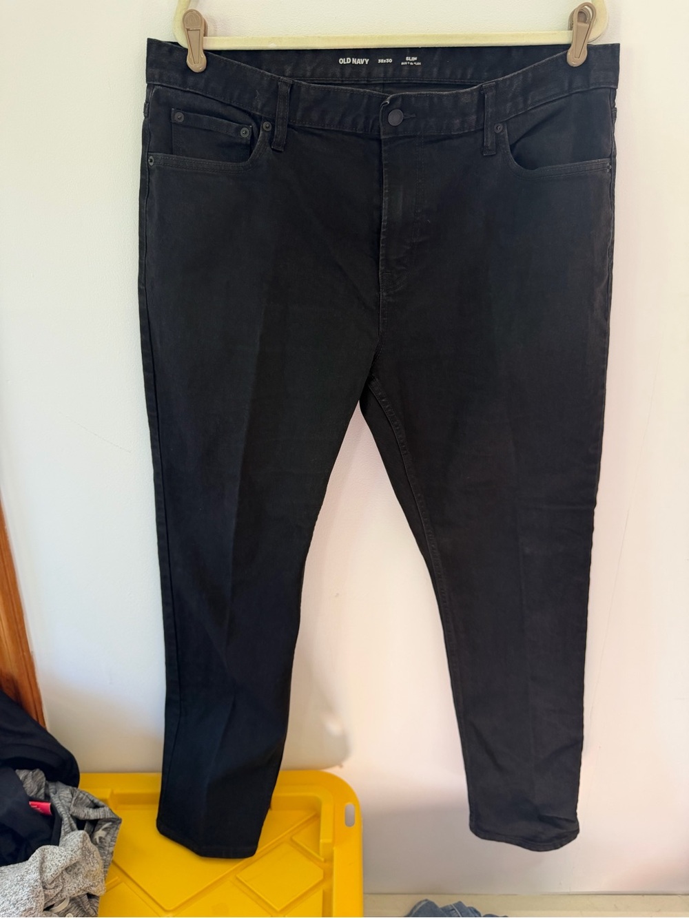 Old Navy Men's Black Slim Jeans - Deep Black Denim 38x30